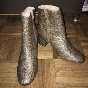 NWOT. gold booties